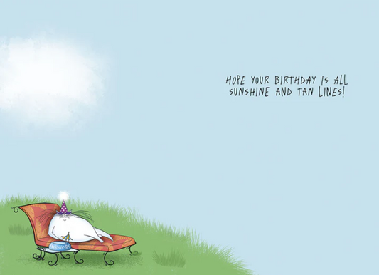 Sunshine and tan lines! Birthday Card