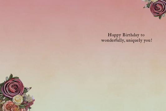 Artistic Floral Horse Birthday Card | Unique Birthday Greeting | Heartfelt Birthday Greeting Card