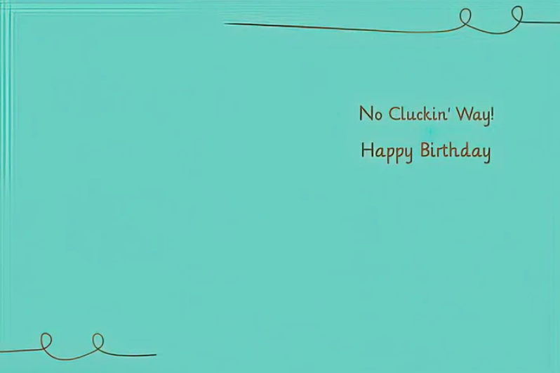 Funny Chicken Birthday Card - You're How Old? | Funny Birthday Greeting Card