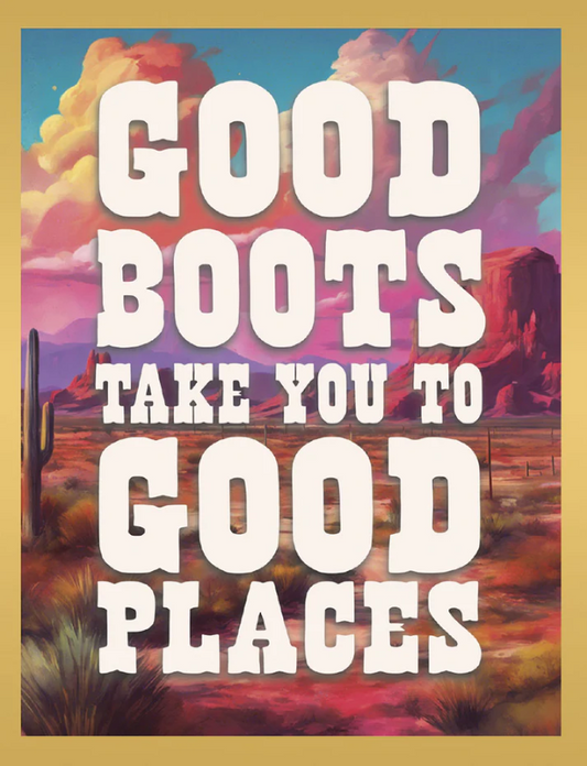 Boot-iful Journeys Encouraging Encouragement Greeting Card