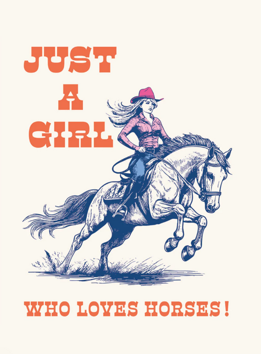 Just a Girl Who Loves Horses Magnet | Equestrian Fan Decor | Simply Stated Magnet