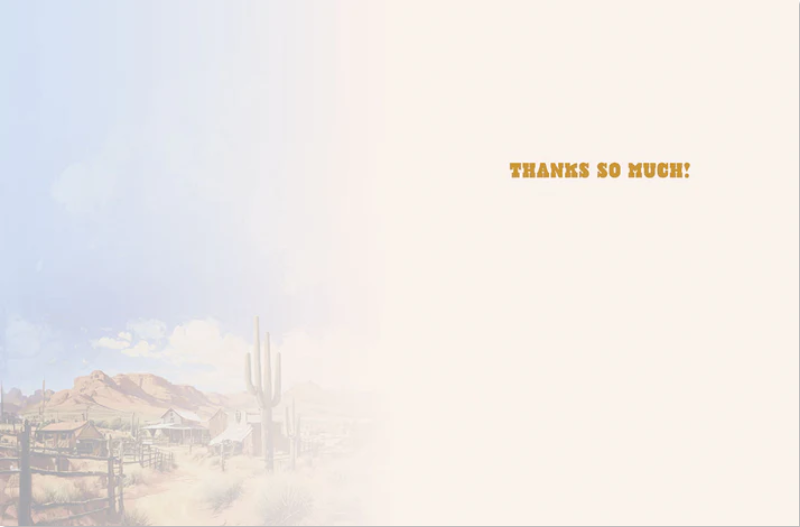 You're Good As Gold Desert Thank You Card | Complimentary Thank You Greeting Card