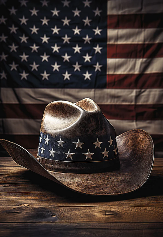 Cowboy Hat America 250 Blank Card