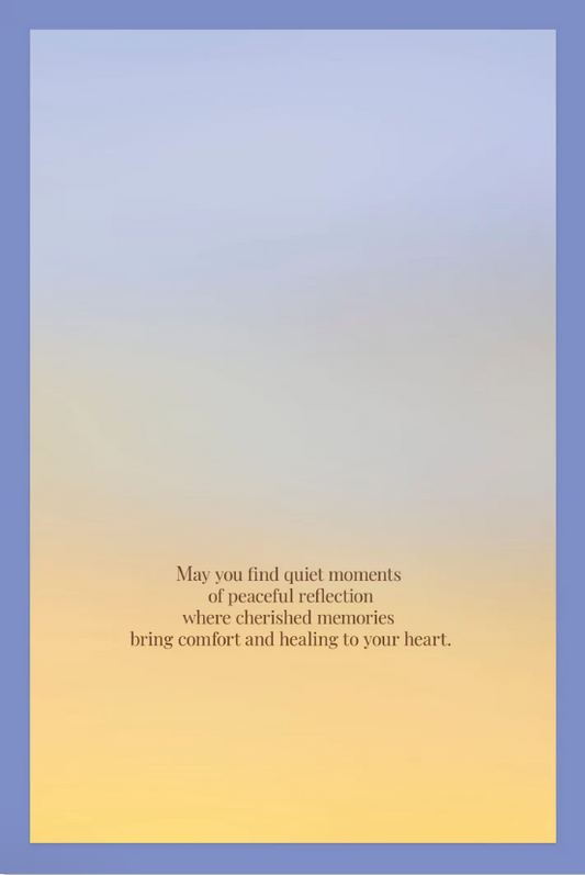 Sympathy Card: Cherished Memories & Healing Comfort | Heartfelt Sympathy Greeting Card