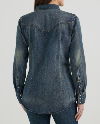 Wrangler Women Western Fashion Top - Denim