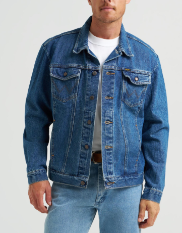 Wrangler Men Denim Jacket - Stonewash