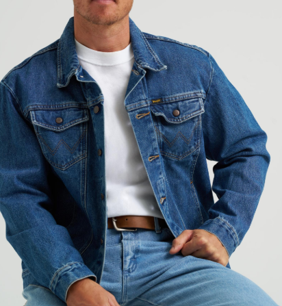 Wrangler Men Denim Jacket - Stonewash