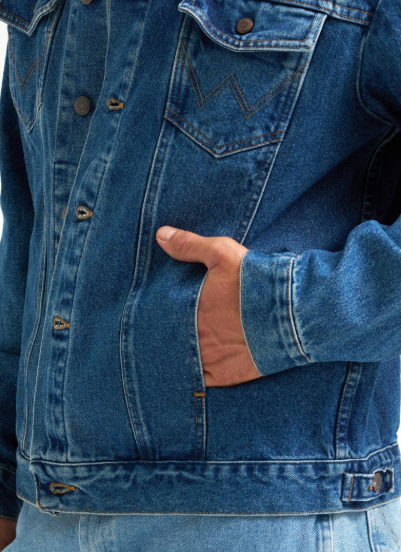 Wrangler Men Denim Jacket - Stonewash
