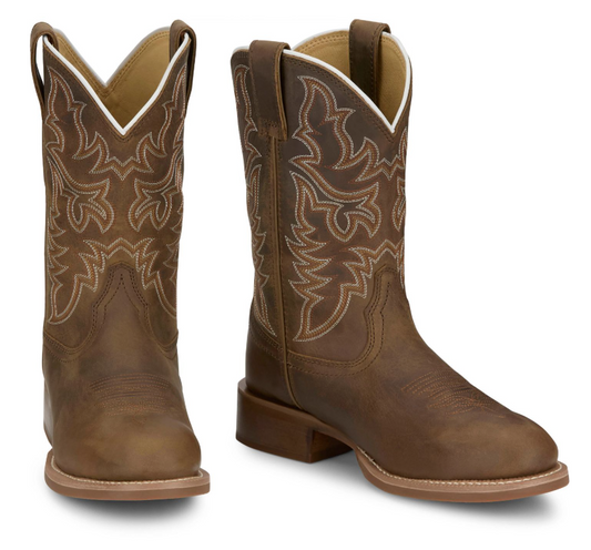 Justin Wild Bill Khaki Cowhide 11" Men's Boots
