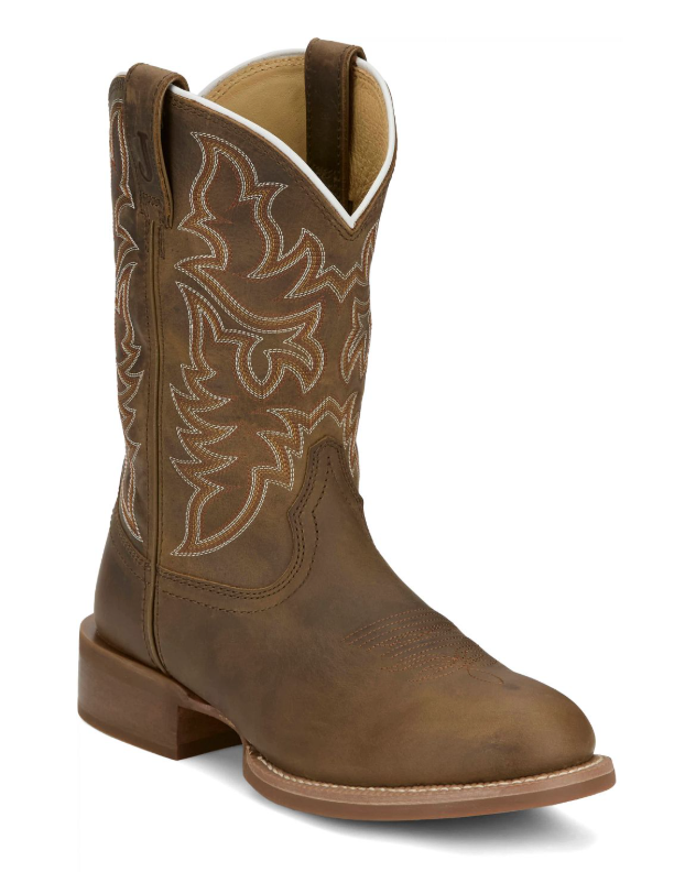 Justin Wild Bill Khaki Cowhide 11" Men's Boots