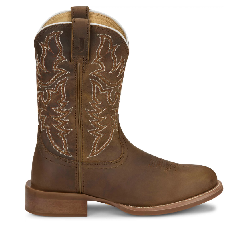 Justin Wild Bill Khaki Cowhide 11" Men's Boots
