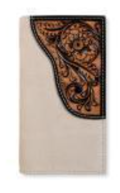 Ariat Rodeo Wallet Roughout Floral Overlay Grey