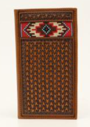 Ariat Rodeo Wallet Multi Embroidery Inlay Tan