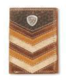Ariat Mens Trifold Style Wallet Chevron Patchwork Multicolor