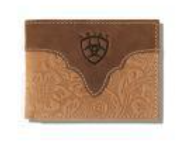 Ariat Bifold Wallet Floral Embossed Brown