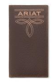 Ariat Mens Rodeo Style Wallet Bug Stitch Brown