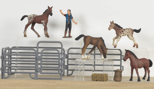 Bigtime Barnyard Assorted Foal Set With Panels