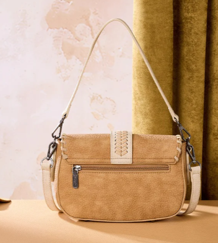 Wrangler Braided Tassel Saddle Crossbody Bag