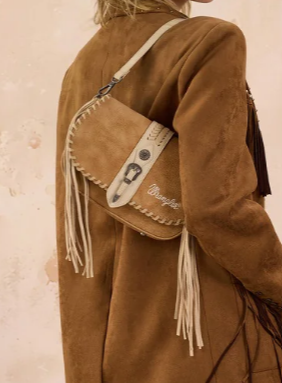 Wrangler Braided Tassel Saddle Crossbody Bag
