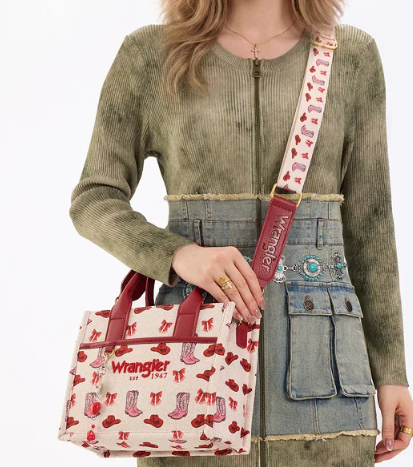 Wrangler Western Print Cowgirl Tote Bag/Crossbody