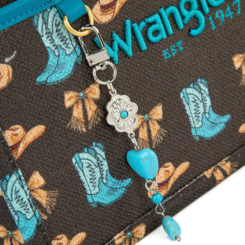 Wrangler Western Print Cowgirl Tote Bag/Crossbody