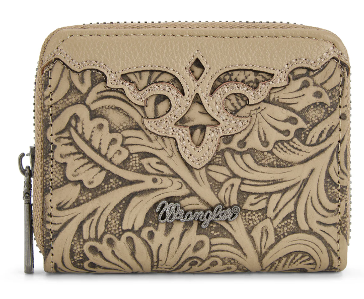 Wrangler Tooled Zip-Around Wallet