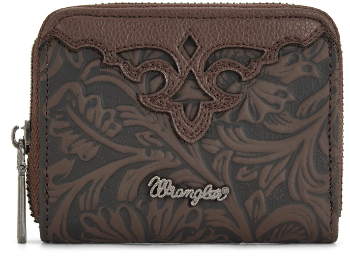 Wrangler Tooled Zip-Around Wallet