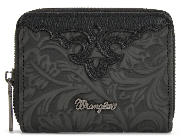 Wrangler Tooled Zip-Around Wallet