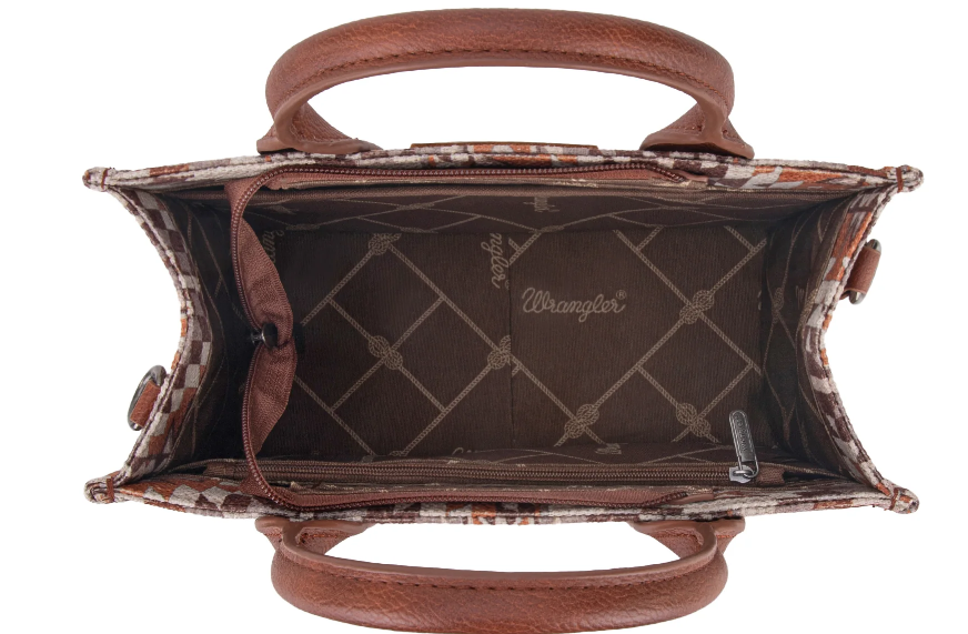 Wrangler Southwestern Pattern Dual Sided Print -Tote/Crossbody