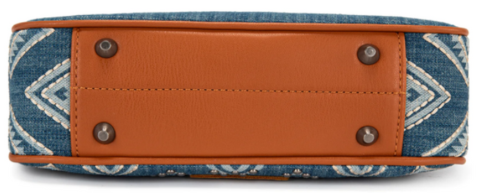 Wrangler Aztec Studded Denim Shoulder Bag with Mini Pouch