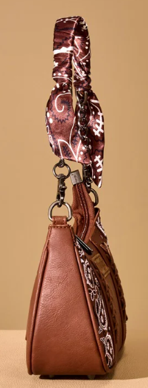 Wrangler Braided Paisley Bandana Shoulder Bag