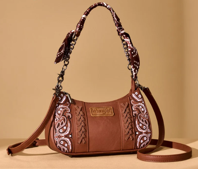 Wrangler Braided Paisley Bandana Shoulder Bag