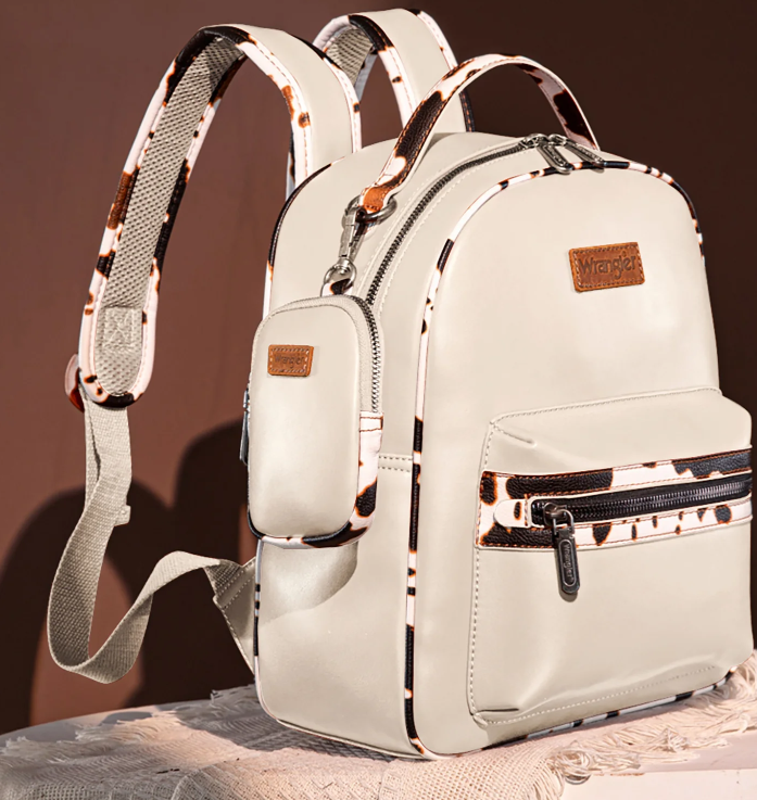 Wrangler Cow Print Backpack With Coin Pouch