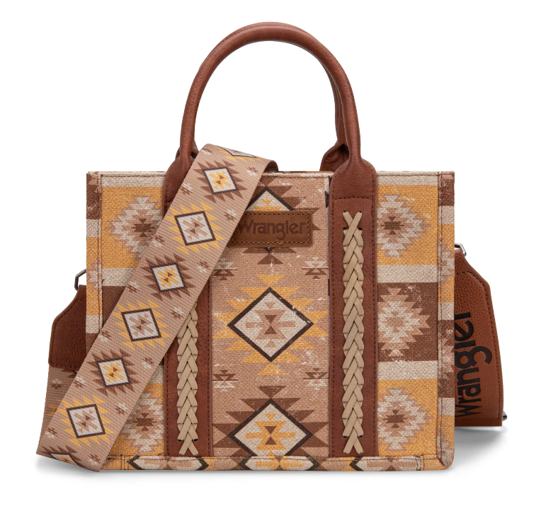 Wrangler Aztec Pattern Dual Sided Print -Tote/Crossbody