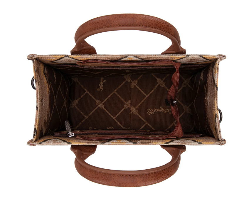 Wrangler Aztec Pattern Dual Sided Print -Tote/Crossbody