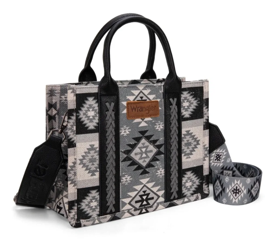 Wrangler Aztec Pattern Dual Sided Print -Tote/Crossbody