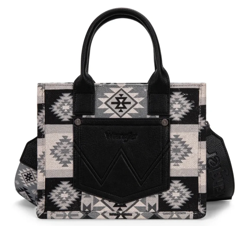 Wrangler Aztec Pattern Dual Sided Print -Tote/Crossbody
