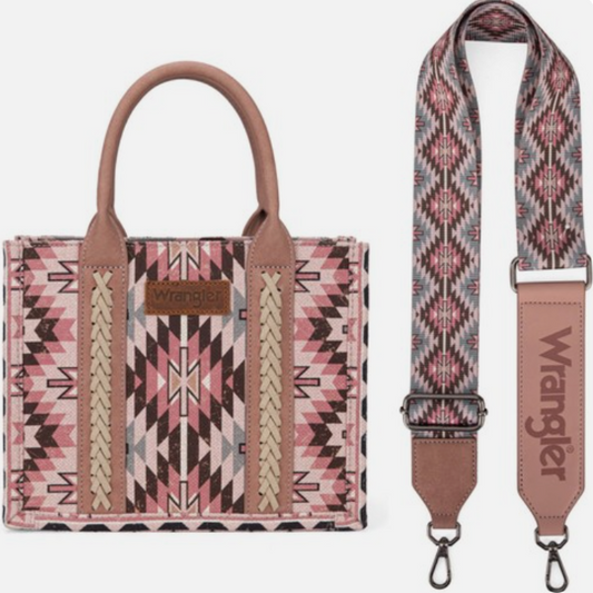 Wrangler Aztec Pattern Dual Sided Print -Tote/Crossbody