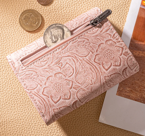 Wrangler Floral Embossed RFID Trifold Wallet