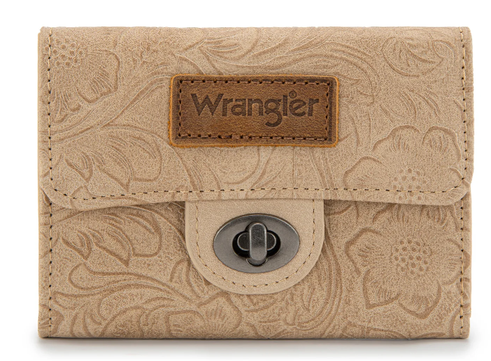 Wrangler Floral Embossed RFID Trifold Wallet