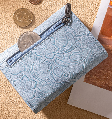Wrangler Floral Embossed RFID Trifold Wallet
