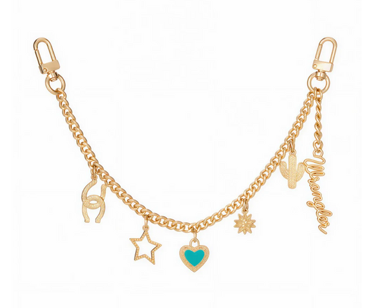 Wrangler Western Multi-Charm Bag Chain - Light Gold