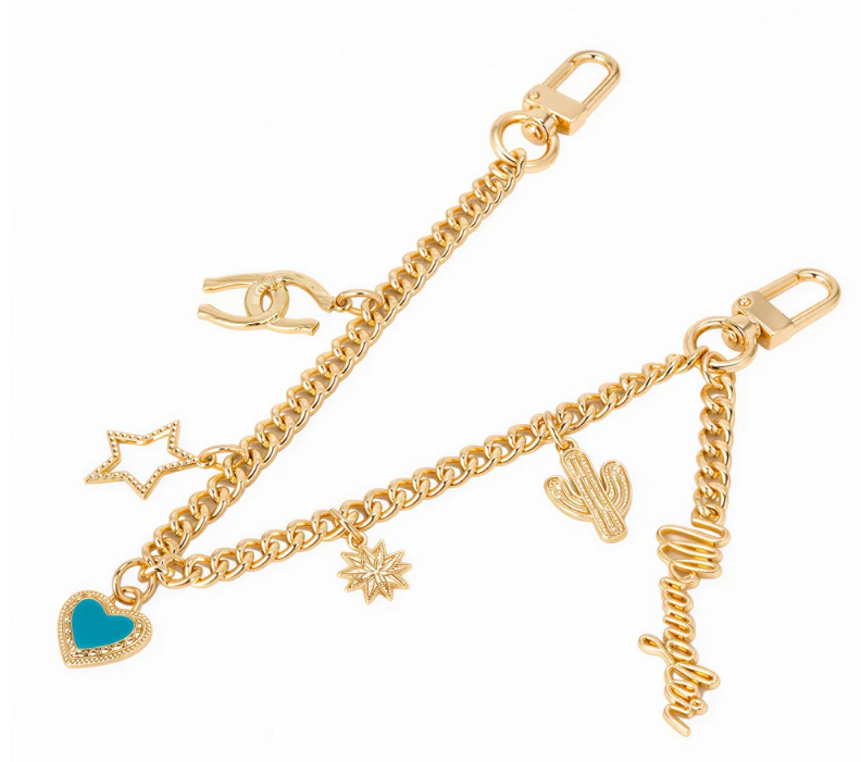 Wrangler Western Multi-Charm Bag Chain - Light Gold