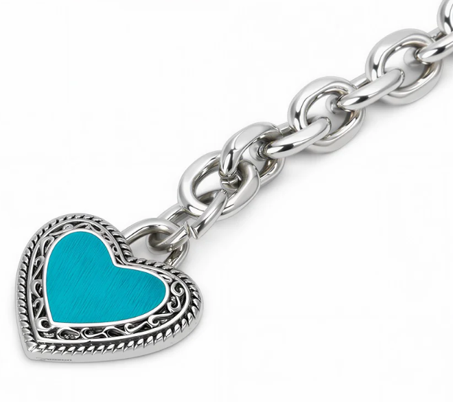Wrangler Cowhide Heart Bag Charm