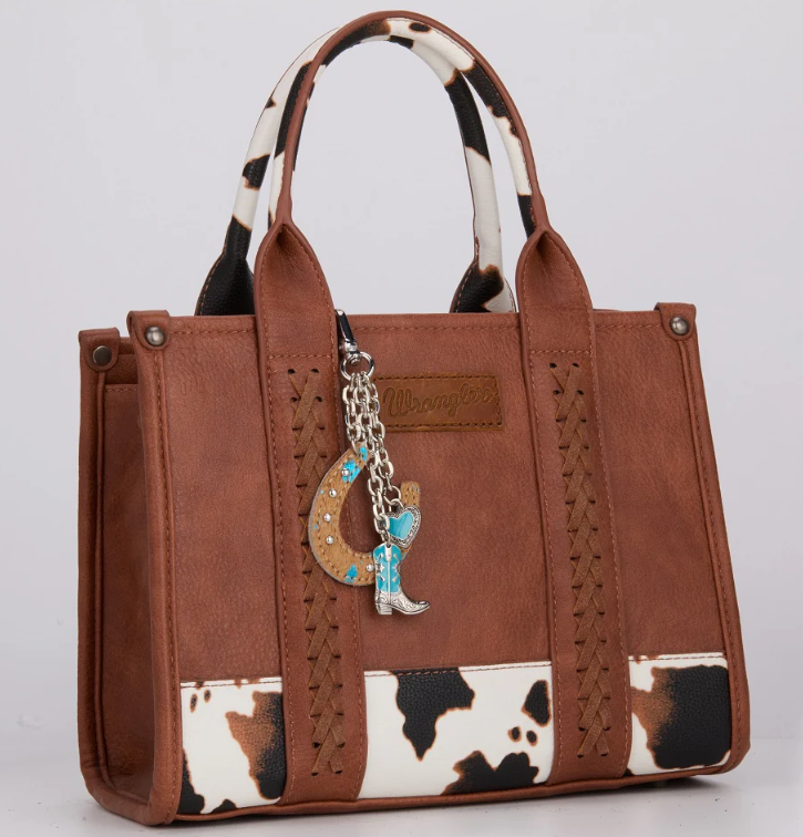 Wrangler Western Cowhide Horseshoe Bag Charm - Horse Shoe