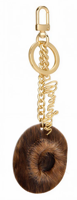 Wrangler Western Cowhide Cowboy Hat Bag Charm