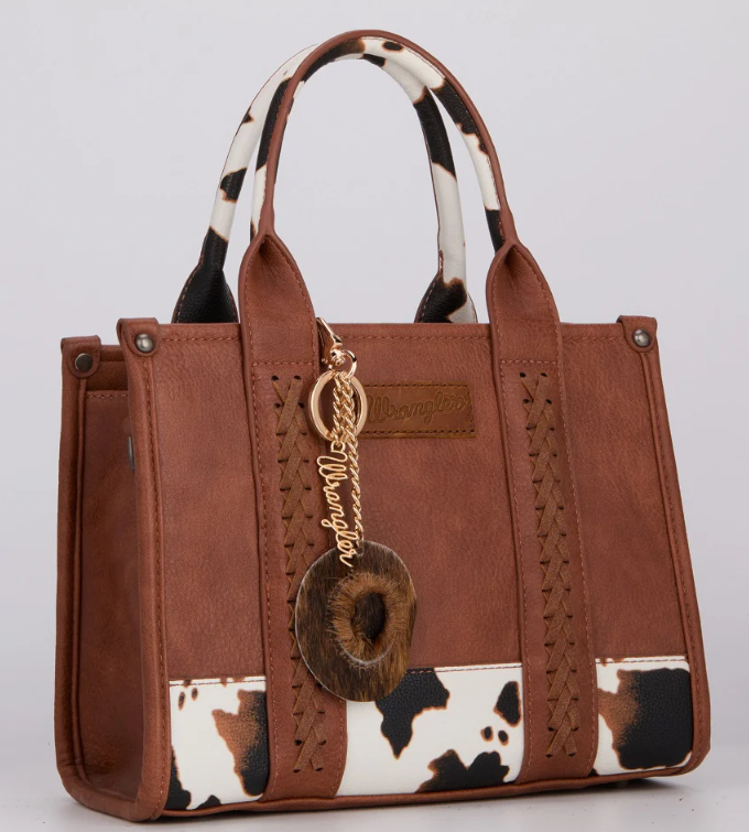 Wrangler Western Cowhide Cowboy Hat Bag Charm
