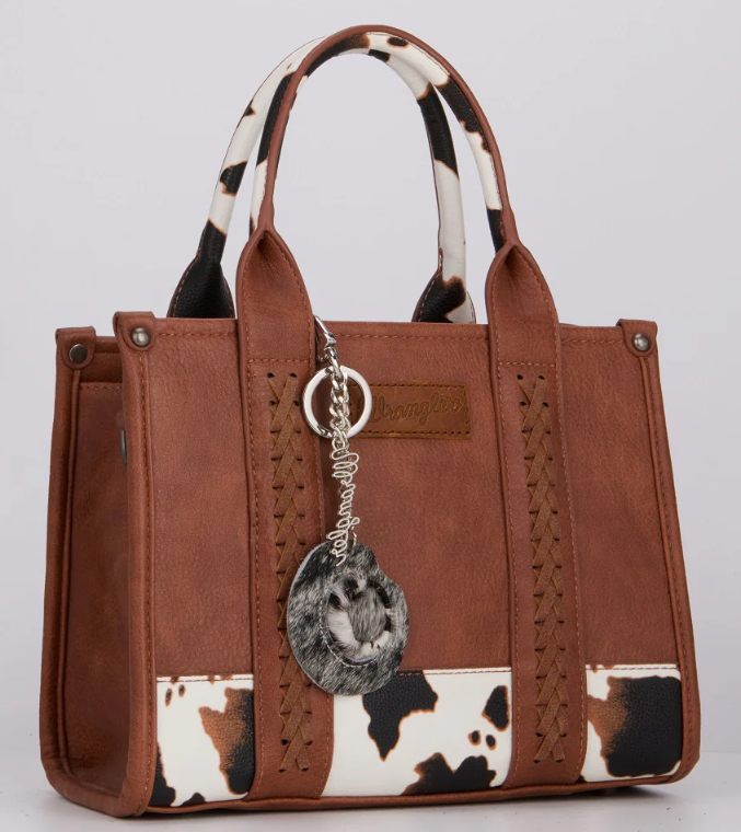 Wrangler Western Cowhide Cowboy Hat Bag Charm