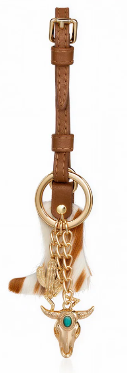 Wrangler Western Cowhide Cowboy Boot Bag Charm