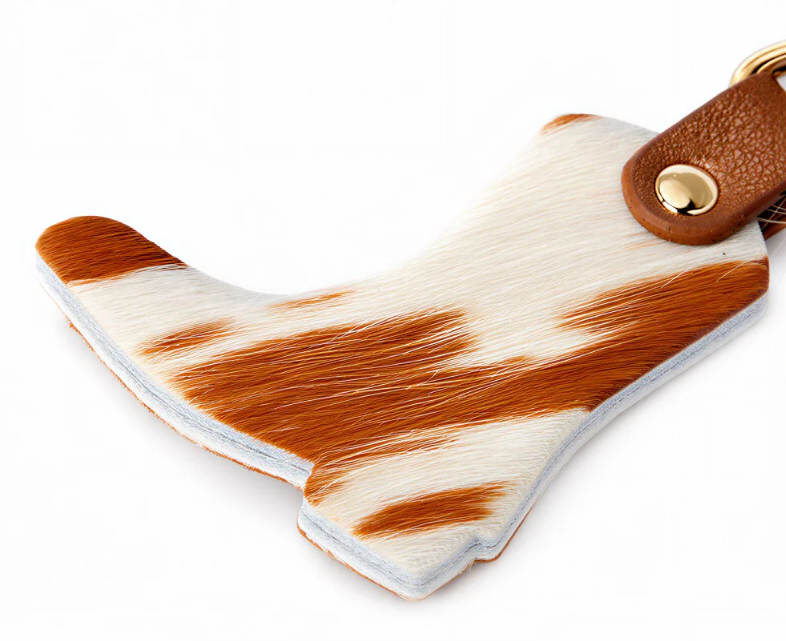 Wrangler Western Cowhide Cowboy Boot Bag Charm